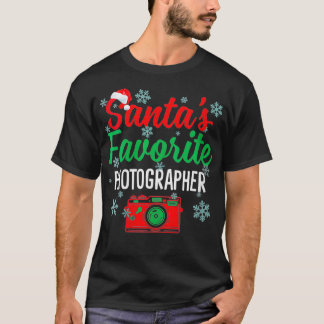 Womens Santas Favorite Photographer Funny Christma T Shirt