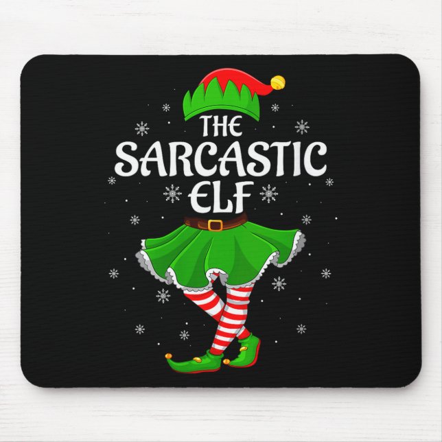 Womens Sarcastic Elf Christmas Family Girls Women  Musmatta (Framsidan)