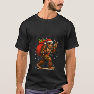 Womens Sasquatch Believe Funny Santa Bigfoot Chris T Shirt