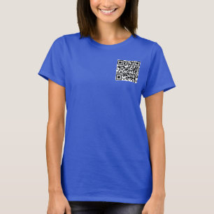 Womens Scan Me QR Dubbla Siep-Royal för QR-kod T Shirt