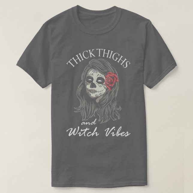 Womens Scary Halloween-design med tjocka lår w T Shirt (Design framsida)
