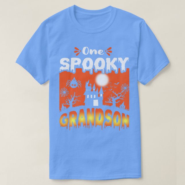 Womens Scary Scoky Halloween-design hemsökt slott T Shirt (Design framsida)