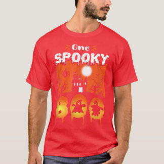Womens Scary Scoky Halloween-design hemsökt slott T Shirt