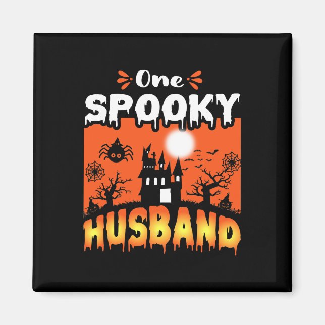 Womens Scary Spooky Halloween Design-design, hemli Magnet (Framsidan)