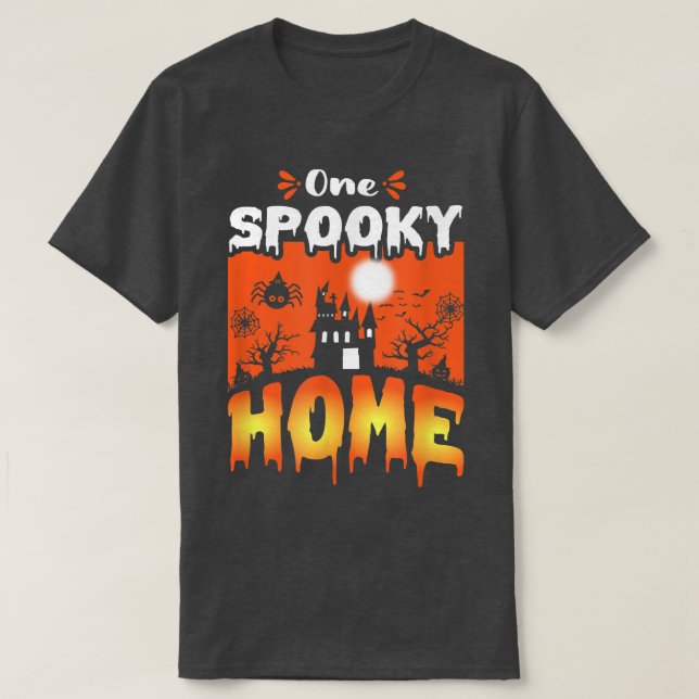 Womens Scary Spooky Halloween Design-design, hemli T Shirt (Design framsida)