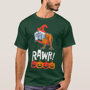 Womens Scary Spooky Halloween TRex Tyrannosaurus D T Shirt