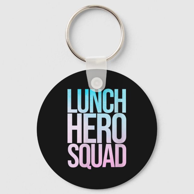 Womens School Lunch Hero Squad Cafeteria Workers C Nyckelring (Framsida)