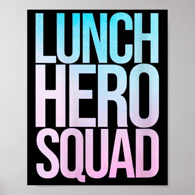 Womens School Lunch Hero Squad Cafeteria Workers C Poster (Framsidan)