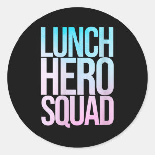 Womens School Lunch Hero Squad Cafeteria Workers C Runt Klistermärke