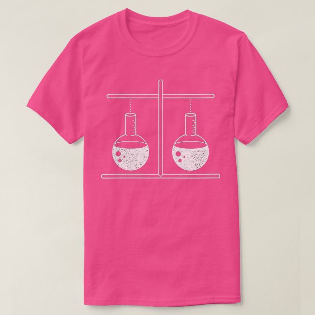 Womens Science Chemistry Round Grund Flasks VNeck T Shirt (Design framsida)