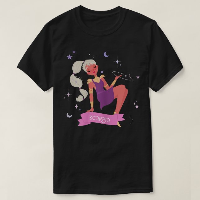 Womens Scorpio Zodiac Oktober om födelsedag Au T Shirt (Design framsida)