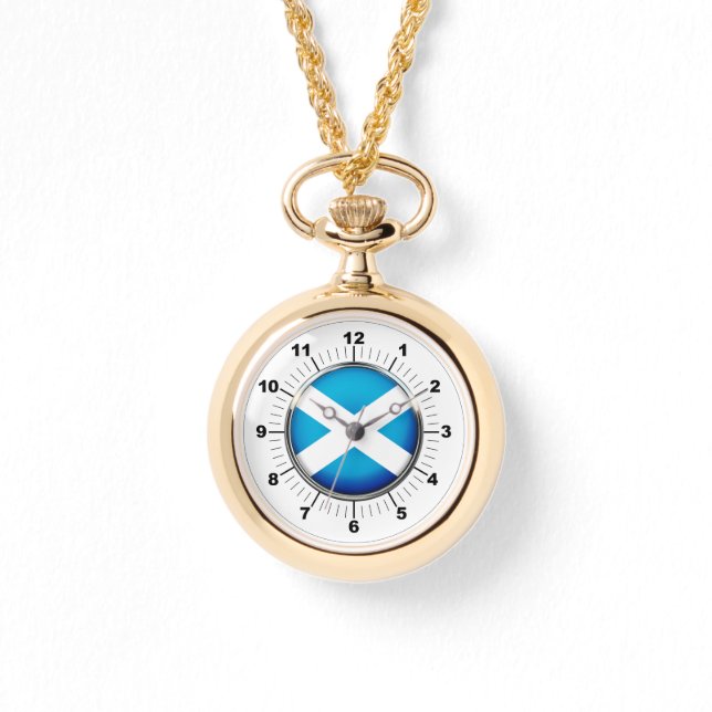 Women's Scotland Flagga Wraparound Guld Watch Armbandsur (Framsida)