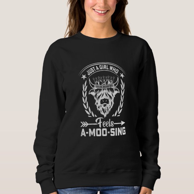 Womens Scottish Highland Cattle Farmer Cattle Bree T Shirt (Framsida)