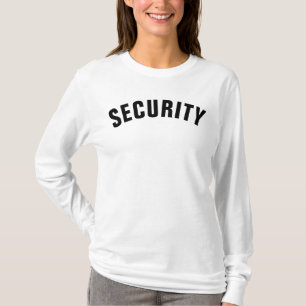 Womens Security Långärmad Dubbla Sided White T Shirt