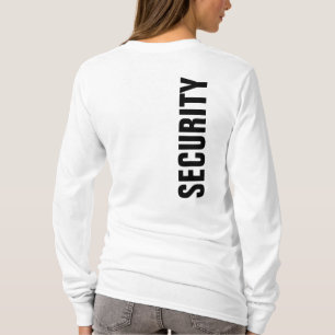Womens Security T-Shirt Front Print White