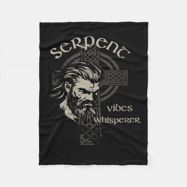 Womens Serpent Vibes Whisperer Nordic Mystic Beard Fleecefilt (Framsidan)