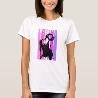 Womens Sexy Latina Queen Retro Vintage Model Funky T Shirt