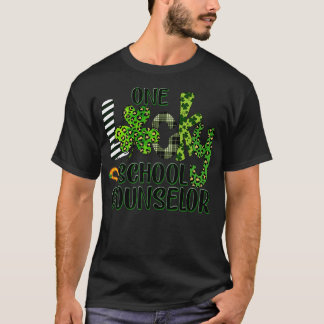 Womens Shamrock One Lucky School Counselor St T Shirt