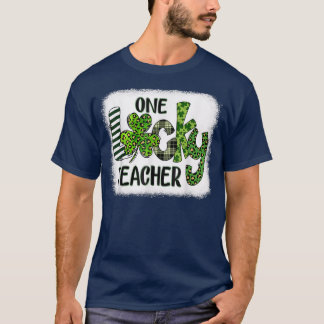 Womens Shamrock One Lucky Teacher St  T Shirt