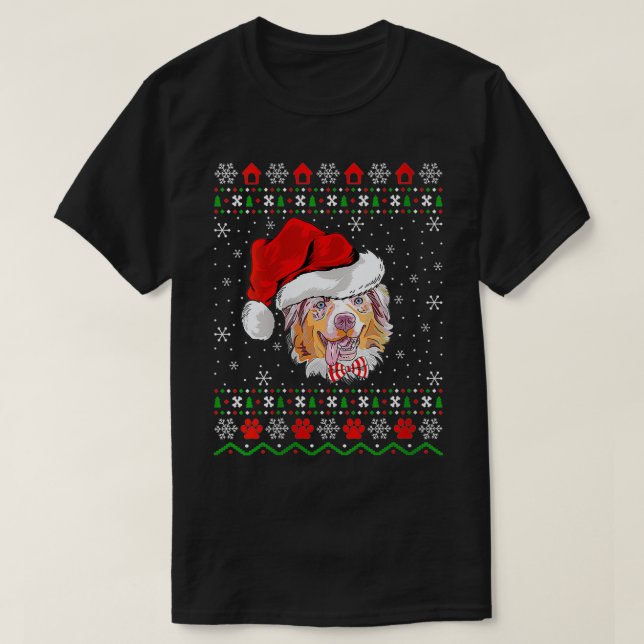 Womens Shepherd Julafton Gift Ugly Australian shep T Shirt (Design framsida)