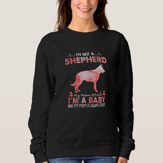 Womens Shepherd Mamma Said Baby Shepherd Hund Chri T Shirt (Framsida)