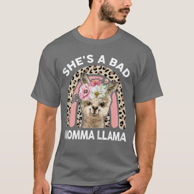 Womens Shes a Bad Momma Llama Mothers Day Gifts Ma T Shirt (Framsida)