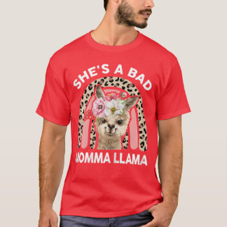 Womens Shes a Bad Momma Llama Mothers Day Gifts Ma T Shirt