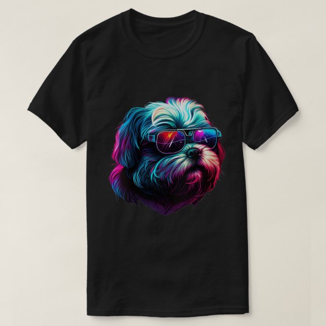 Womens Shih Tzu Hundar Shih Tzus V-Nacke T-Shirt (Design framsida)