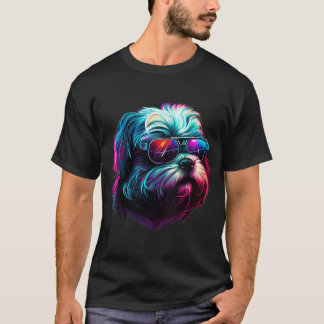 Womens Shih Tzu Hundar Shih Tzus V-Nacke T-Shirt
