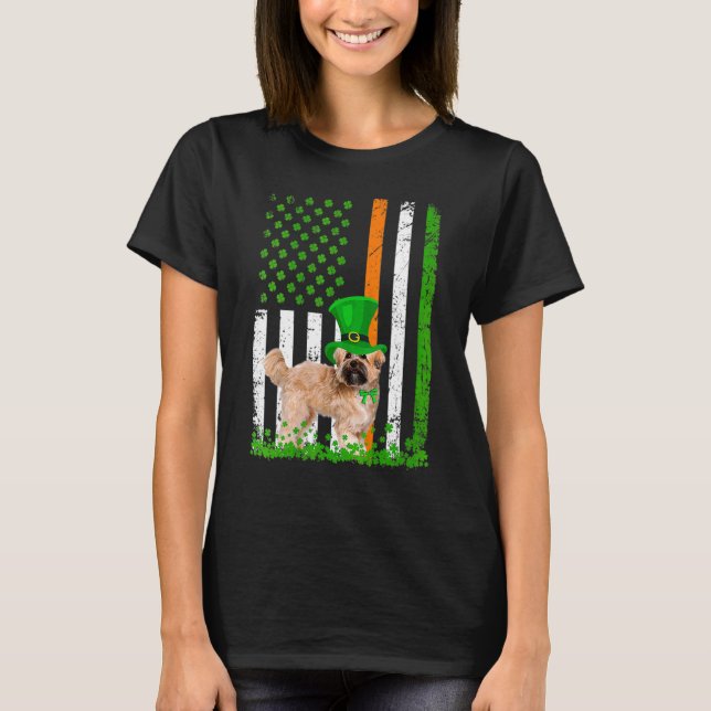 Womens Shih Tzu Saint patrick's day Hundar Amerika T Shirt (Framsida)