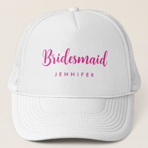 Womens Shock rosa Bachelorette Bridesmaid Namn Keps
