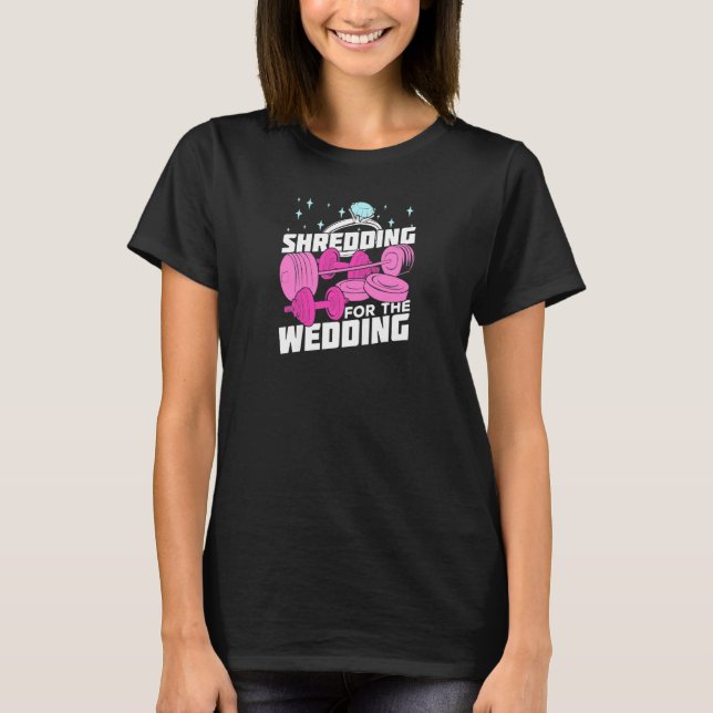 Womens Shredding For The Wedding Premium T Shirt (Framsida)