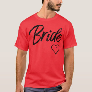 Womens Simple White Bride Bröllop Honeymoon Bachel T Shirt