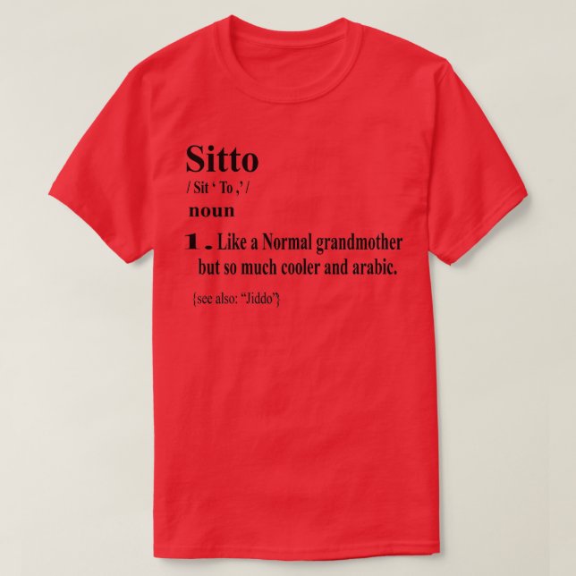 Womens Sitto Definition Arab Grandmor Design Ar T Shirt (Design framsida)