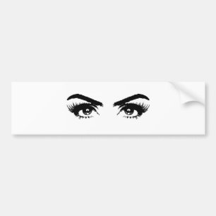 Womens Sketch Eyebrows Bildekal