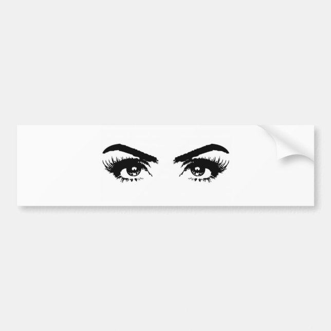 Womens Sketch Eyebrows Bildekal (Framsidan)
