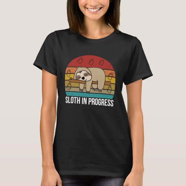 Womens Sloth Pregnancy  For Pregnant Baby Belly Wo T Shirt (Framsida)