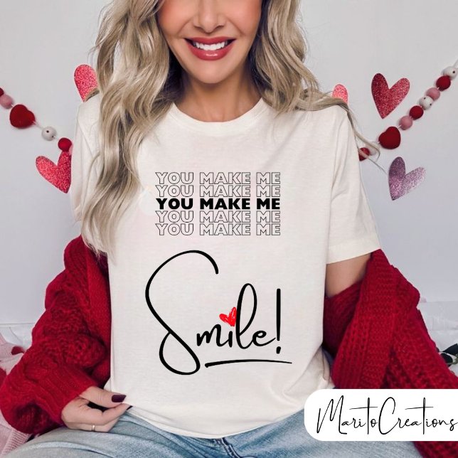 Women's smile T-shirt celebrating Valentine's Day (Skapare uppladdad)
