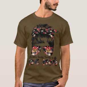 Womens Smooth for Terrier Hund Mamma Messy Bun Hai T Shirt