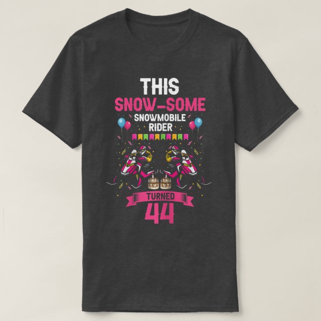 Womens Snowmobile Riding Design och Snowmobiler Bi T Shirt (Design framsida)