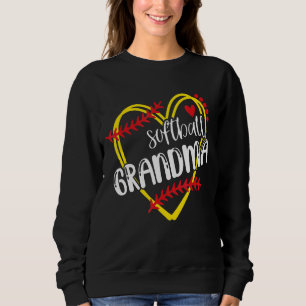 Womens Softball Grandma Grandmor Softball Heart T Shirt