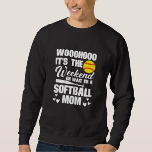 Womens Softball Mamma, Helg, vänta tills jag är A Lång Ärmad Tröja