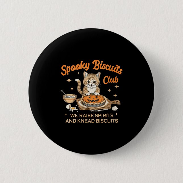 Womens Soky Biscuits Klubb Halloween Baking Bakery Knapp (Framsida)