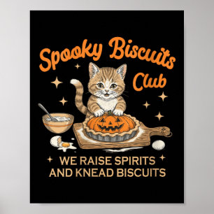 Womens Soky Biscuits Klubb Halloween Baking Bakery Poster