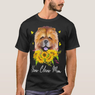 Womens Solros Chow Chow Mamma Hund älskare Funny T Shirt