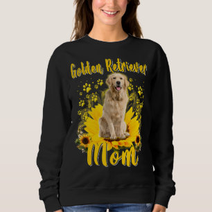 Womens Solros Golden Retriever Mamma Hund Mor T Shirt