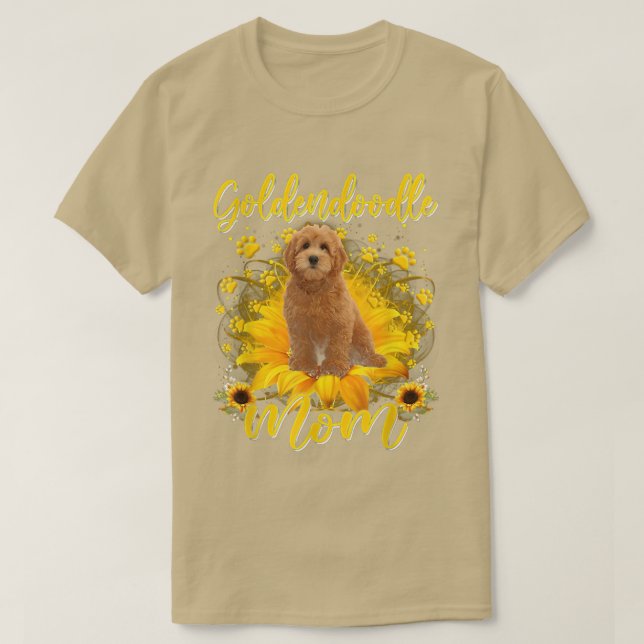 Womens Solros Goldendoodle Mamma Hund älskare Mor T Shirt (Design framsida)