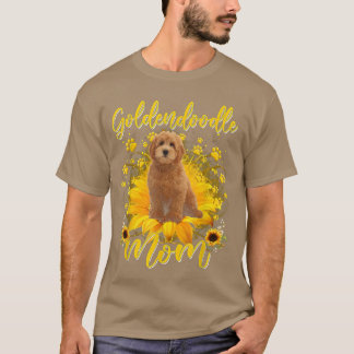 Womens Solros Goldendoodle Mamma Hund älskare Mor T Shirt