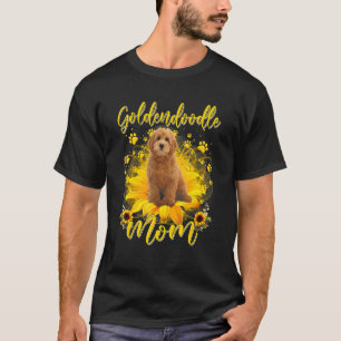 Womens Solros Goldendoodle Mamma Hund Mors dag T Shirt
