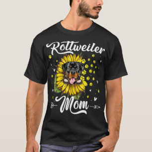Womens Solros Rottweiler Mamma Hund älskare Gift T Shirt